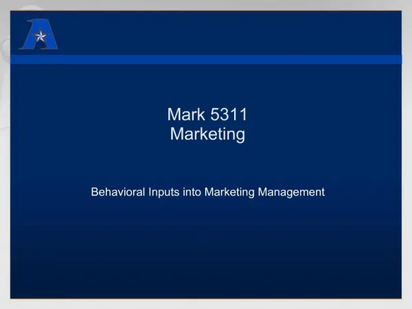 Mark 5311 Marketing