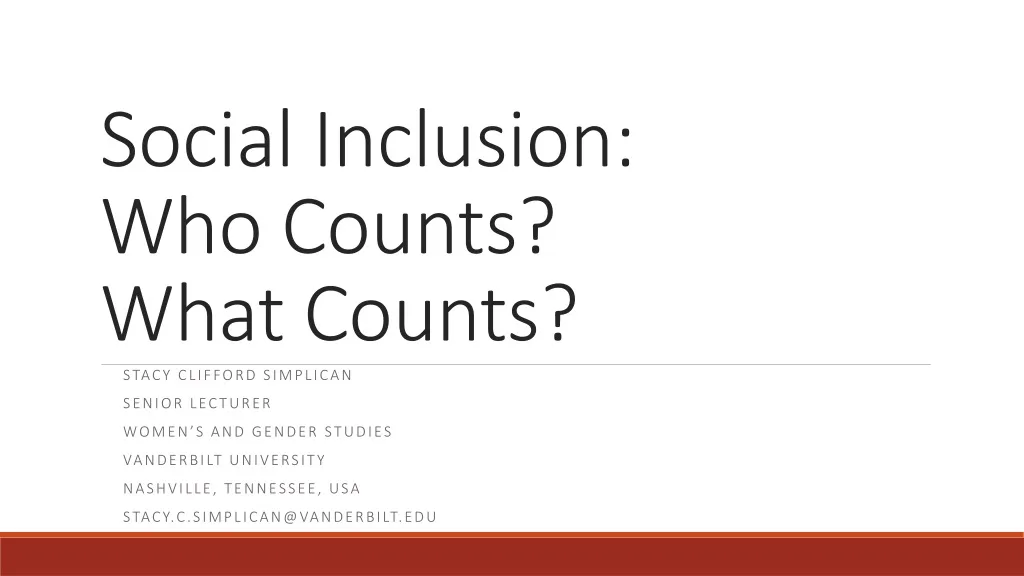 social inclusion who counts what counts