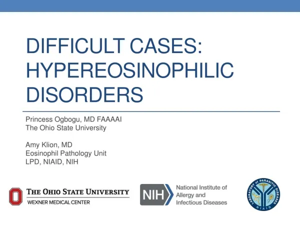 Difficult cases: Hypereosinophilic Disorders