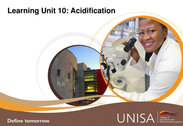 Learning Unit 10: Acidification