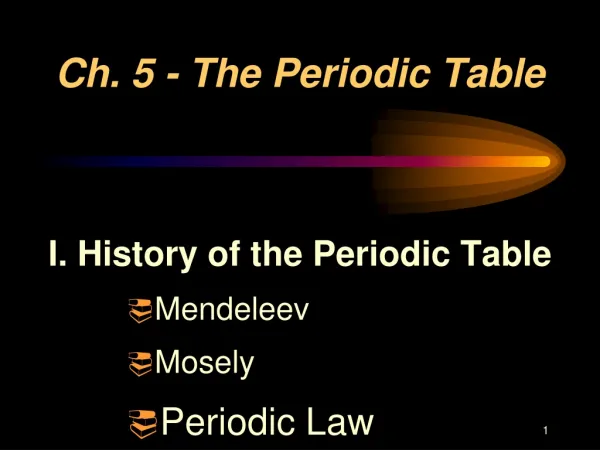 Ch. 5 - The Periodic Table