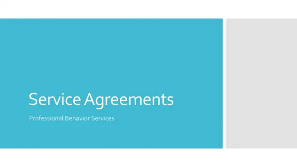 Service Agreements
