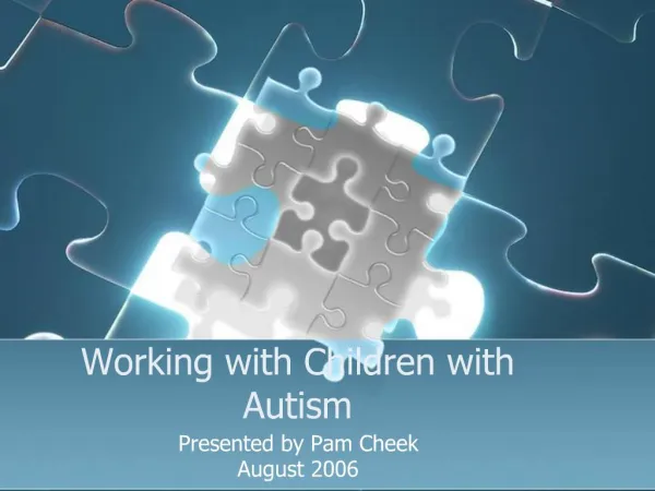 Working with Children with Autism