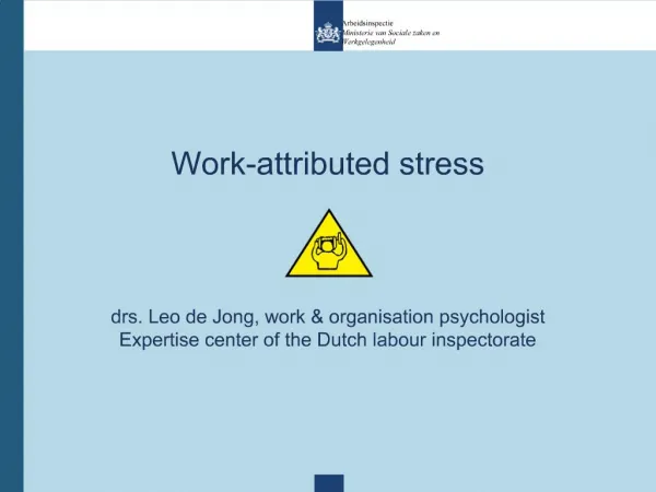Work-attributed stress