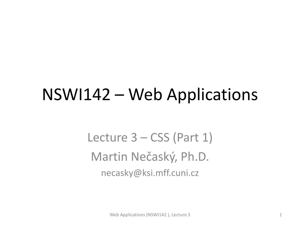 nswi142 web applications