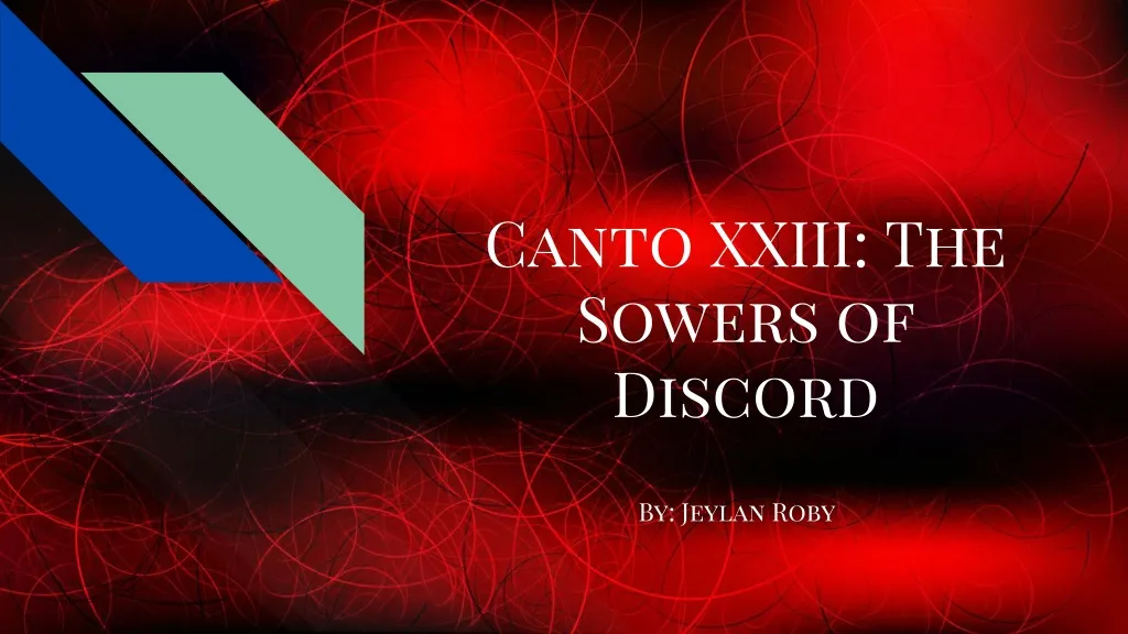 canto xxiii the sowers of discord