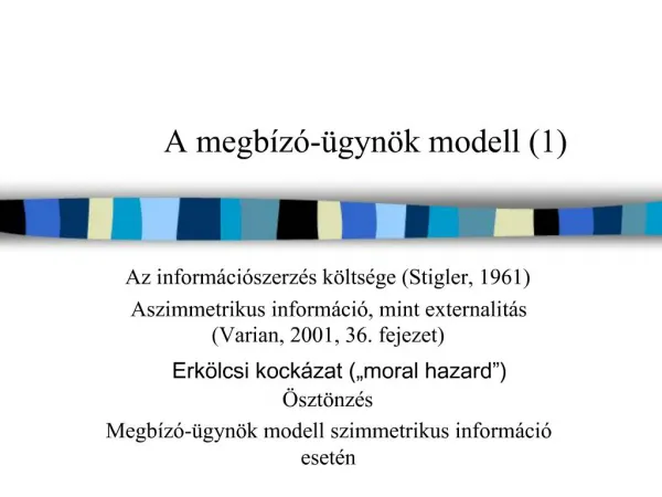 A megb z - gyn k modell 1