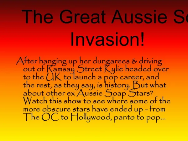 The Great Aussie Soap-Star Invasion