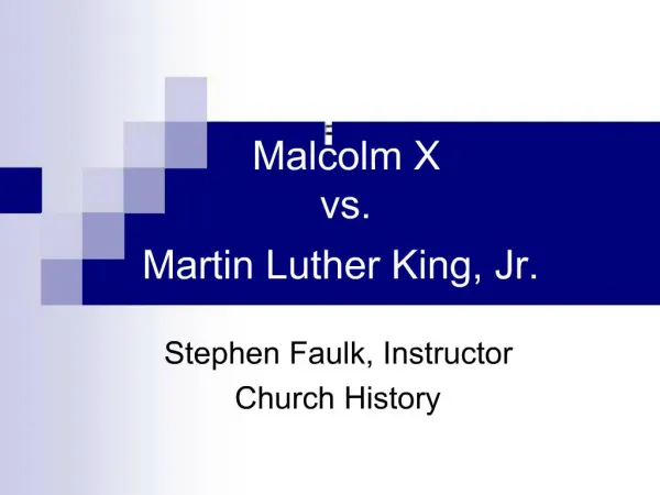 Malcolm X vs. Martin Luther King, Jr.
