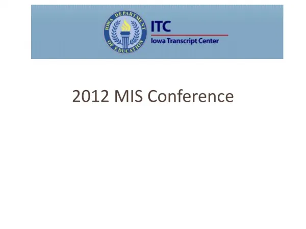 2012 MIS Conference
