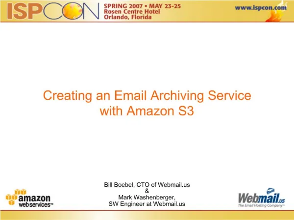 Creating an Email Archiving Service with Amazon S3