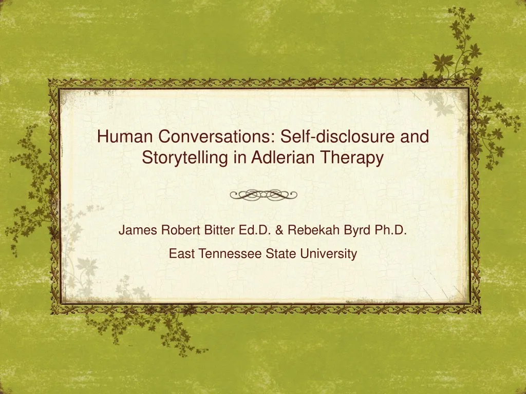 human conversations self disclosure