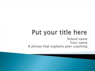 Peer Coaching at Harmony High: Empowering Through Collaboration - slide 1