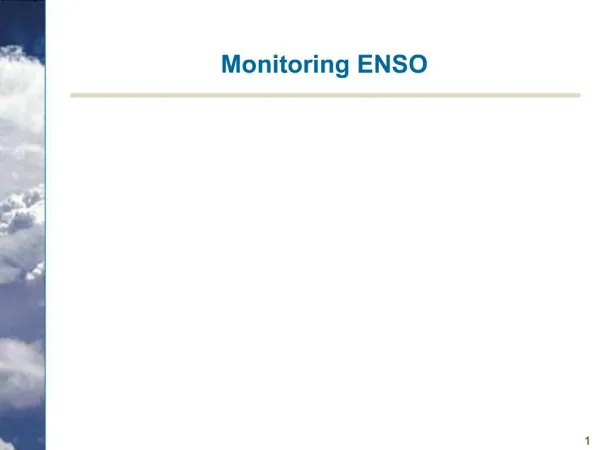 Monitoring ENSO