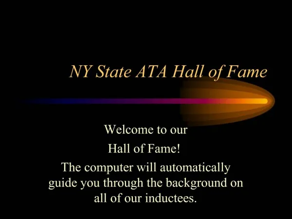 NY State ATA Hall of Fame