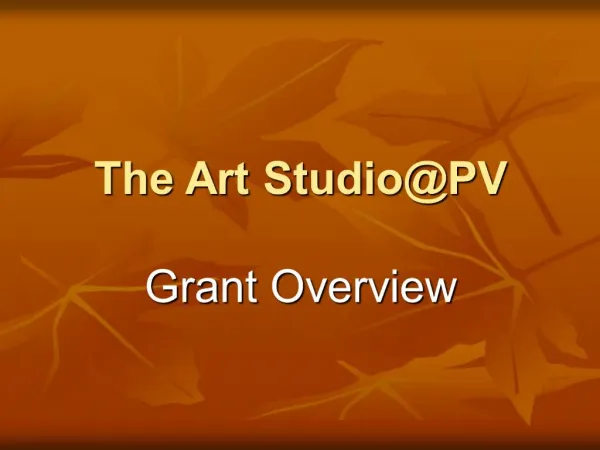 The Art StudioPV