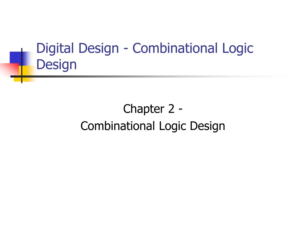 digital design combinational logic design