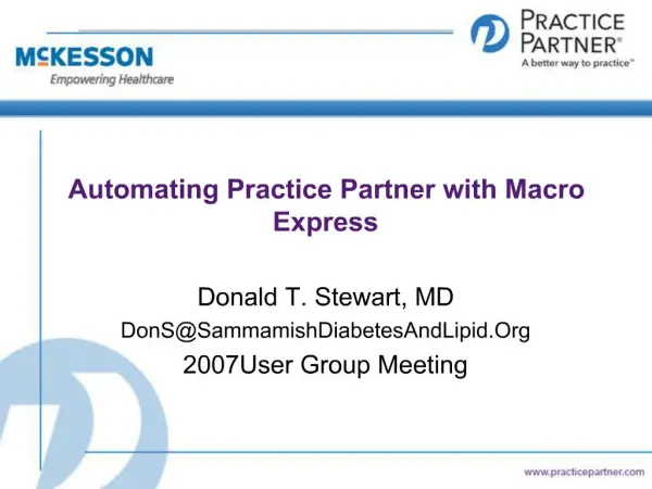 Automating Practice Partner with Macro Express