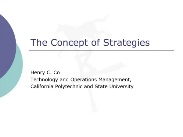 The Concept of Strategies