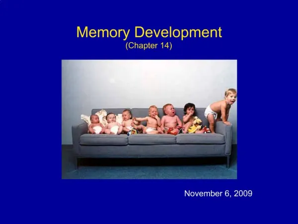 Memory Development Chapter 14