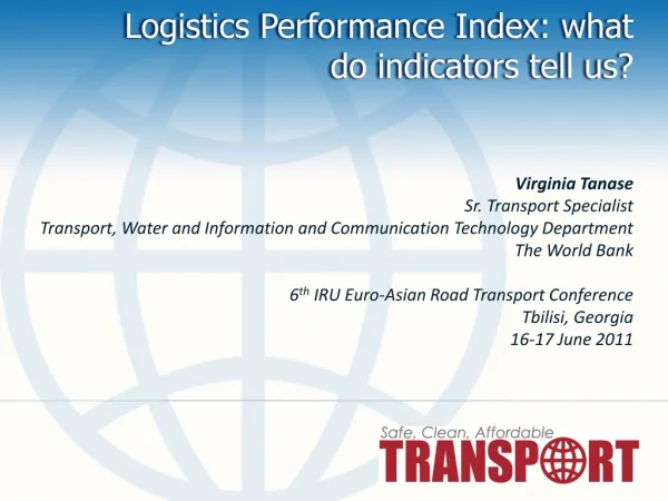 Logistics Performance Index: what do indicators tell us?