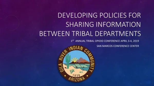 Developing policies for sharing information between tribal departments