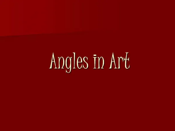 Angles in Art