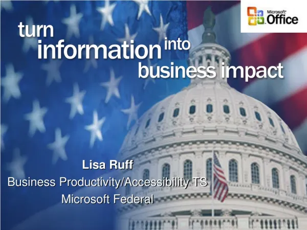 Lisa Ruff Business Productivity/Accessibility TS Microsoft Federal