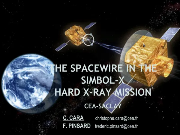 THE SPACEWIRE IN THE SIMBOL-X HARD X-RAY MISSION CEA-SACLAY