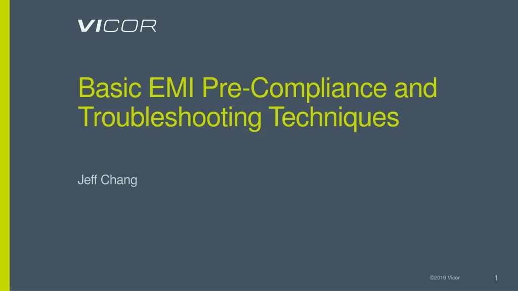 basic emi pre compliance and troubleshooting techniques