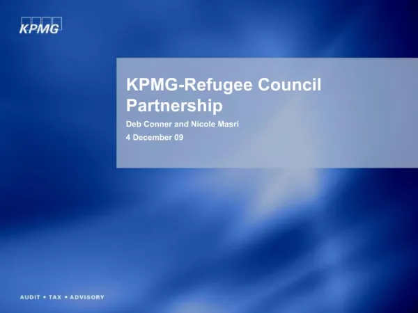 KPMG-Refugee Council Partnership