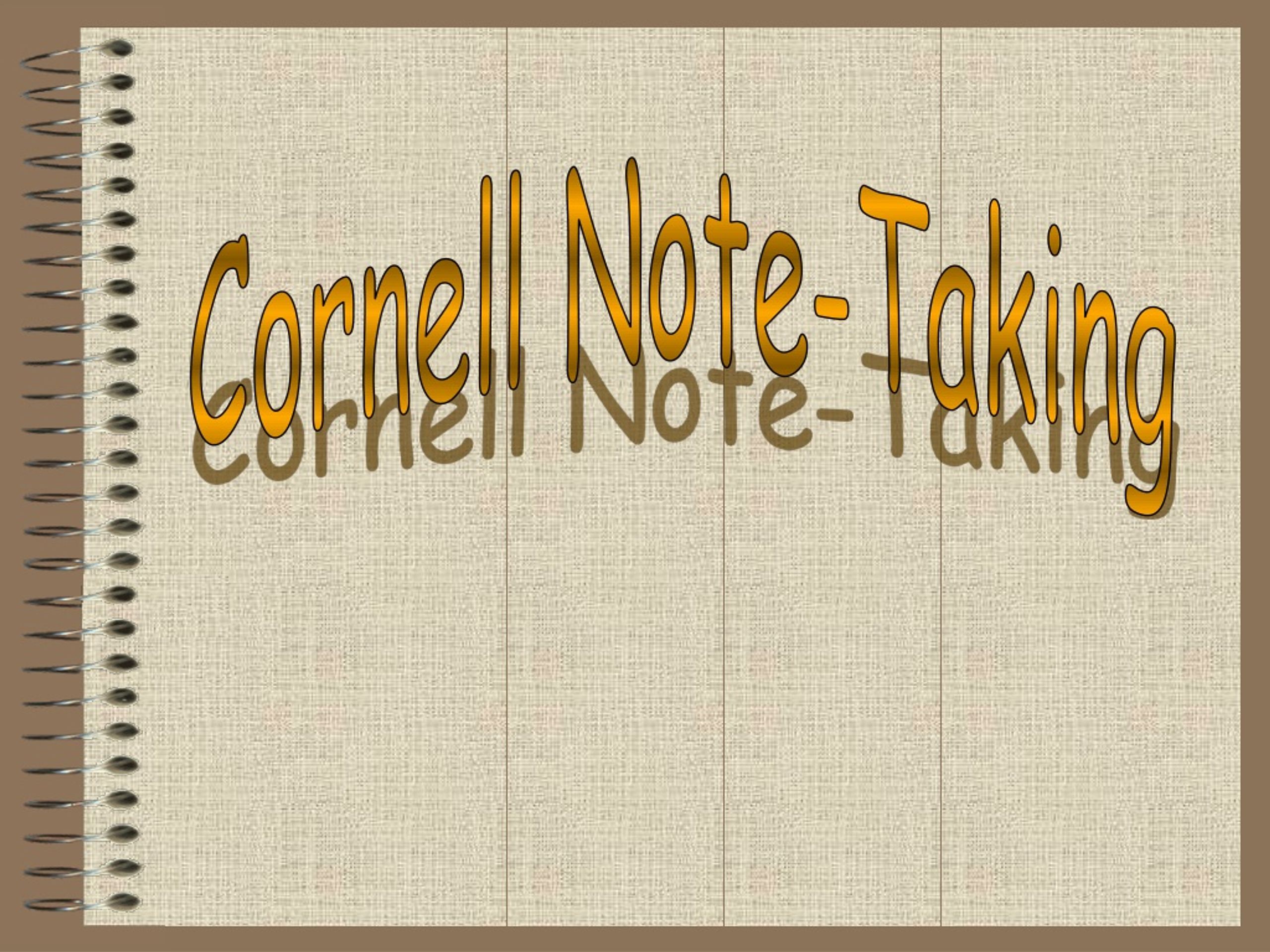 PPT - Effective Cornell Note-Taking System PowerPoint Presentation ...