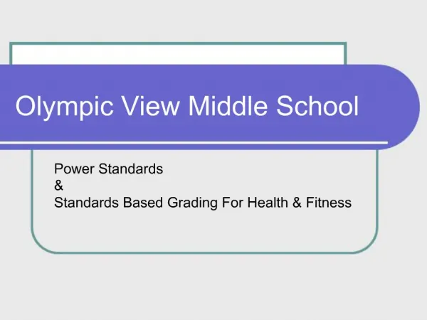 Olympic View Middle School