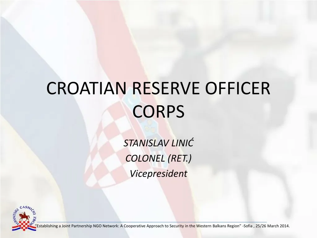 croatian reserve officer corps