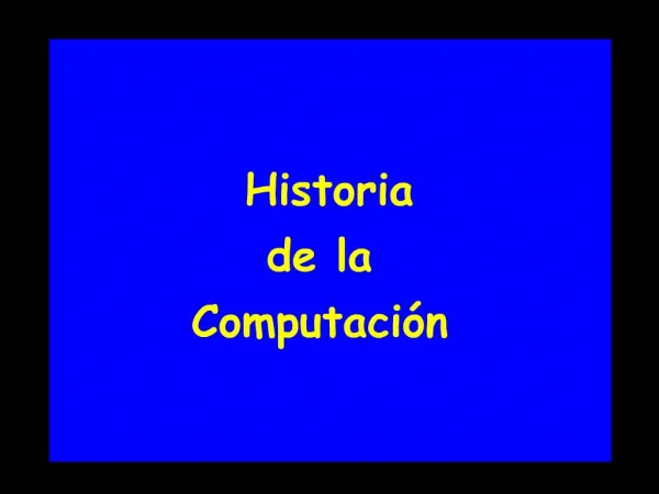 Historia de la Computaci n