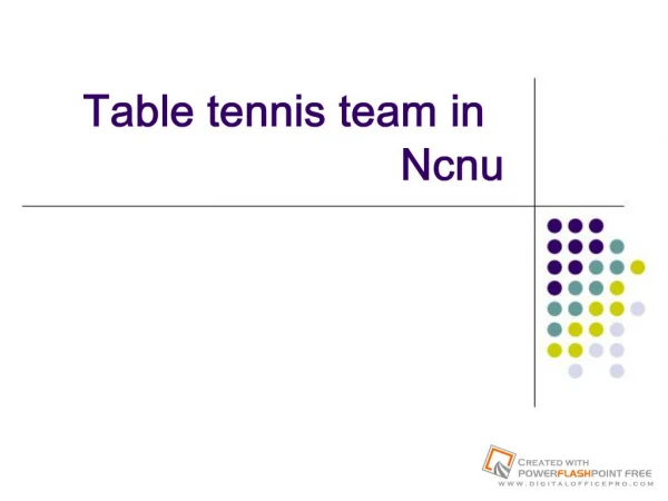Table tennis team in Ncnu