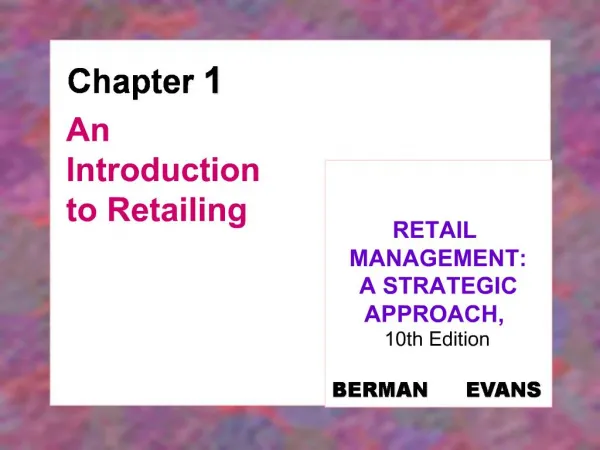 An Introduction to Retailing