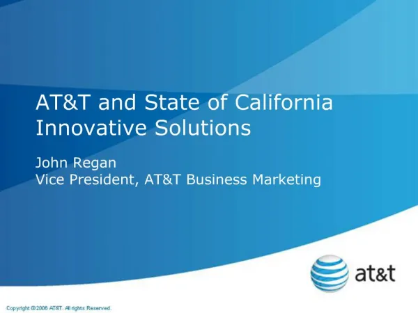 ATT and State of California Innovative Solutions