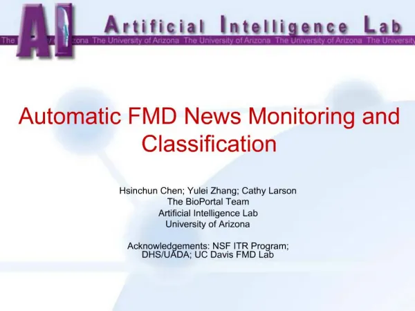 Automatic FMD News Monitoring and Classification