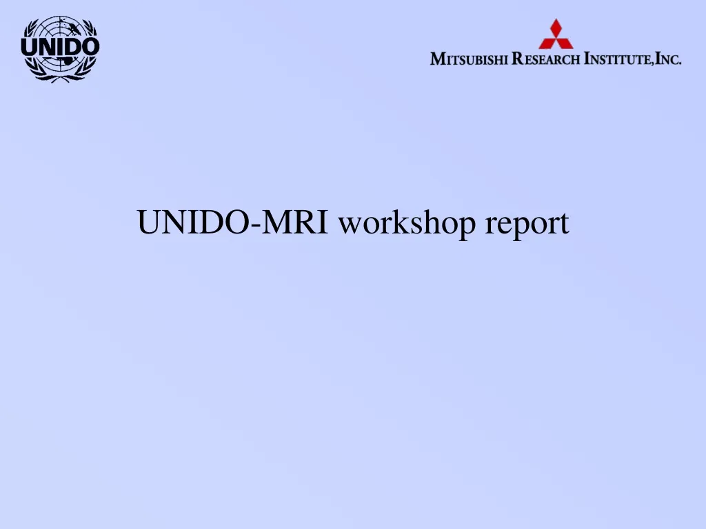 unido mri workshop report
