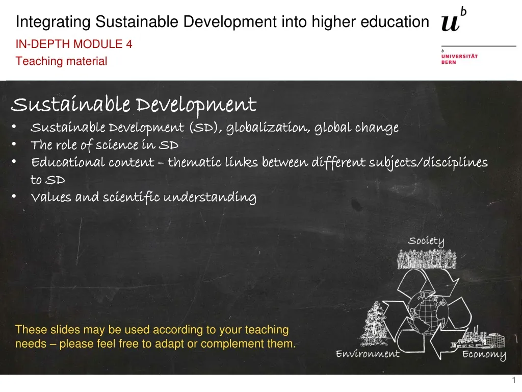 integrating sustainable development into higher