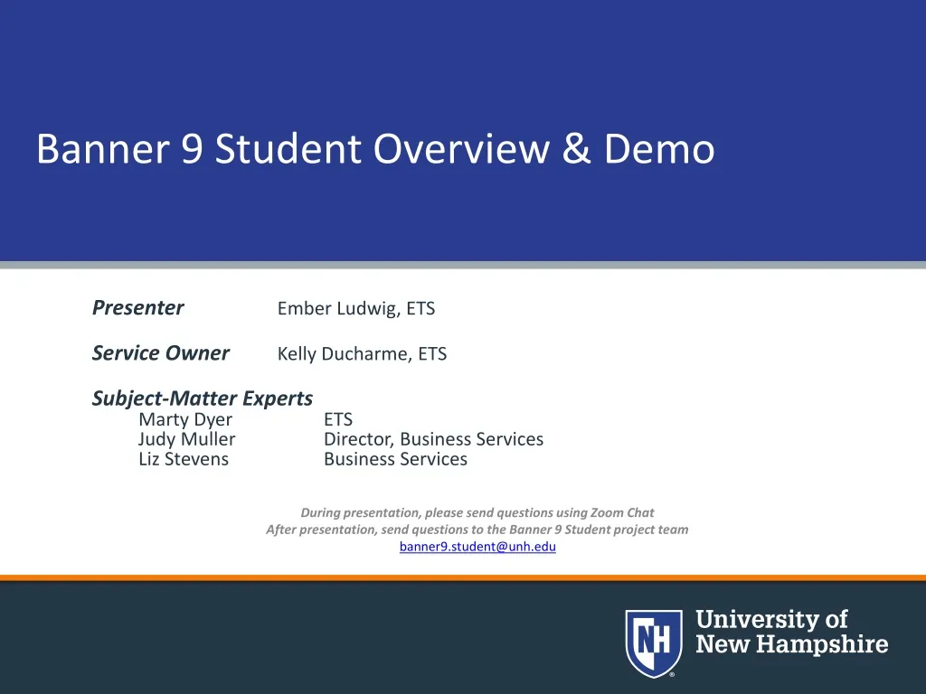 banner 9 student overview demo