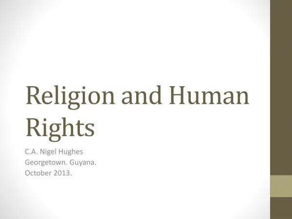 Religion and Human Rights