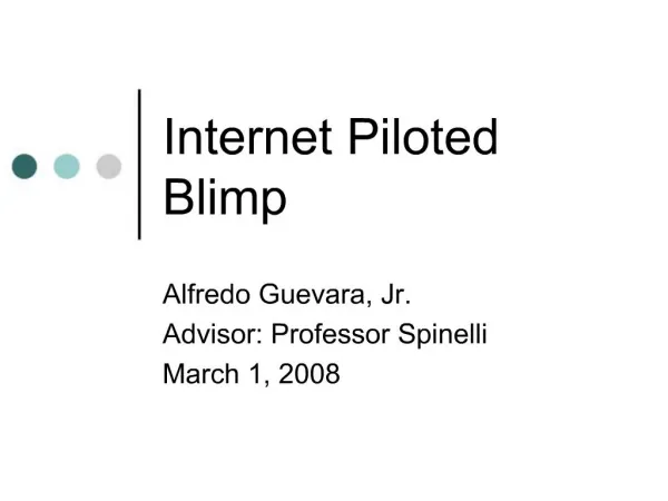 Internet Piloted Blimp