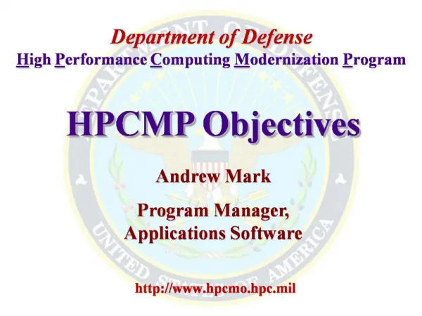 Department of Defense High Performance Computing Modernization Program