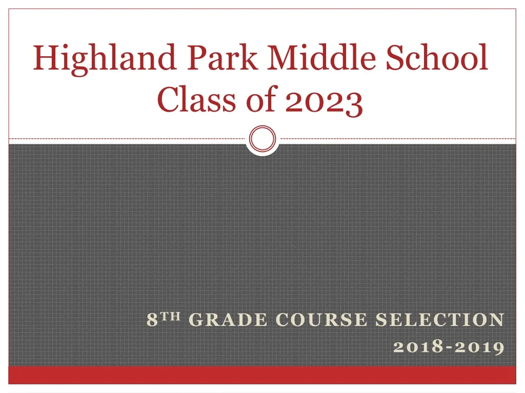 highland park middle school class of 2023