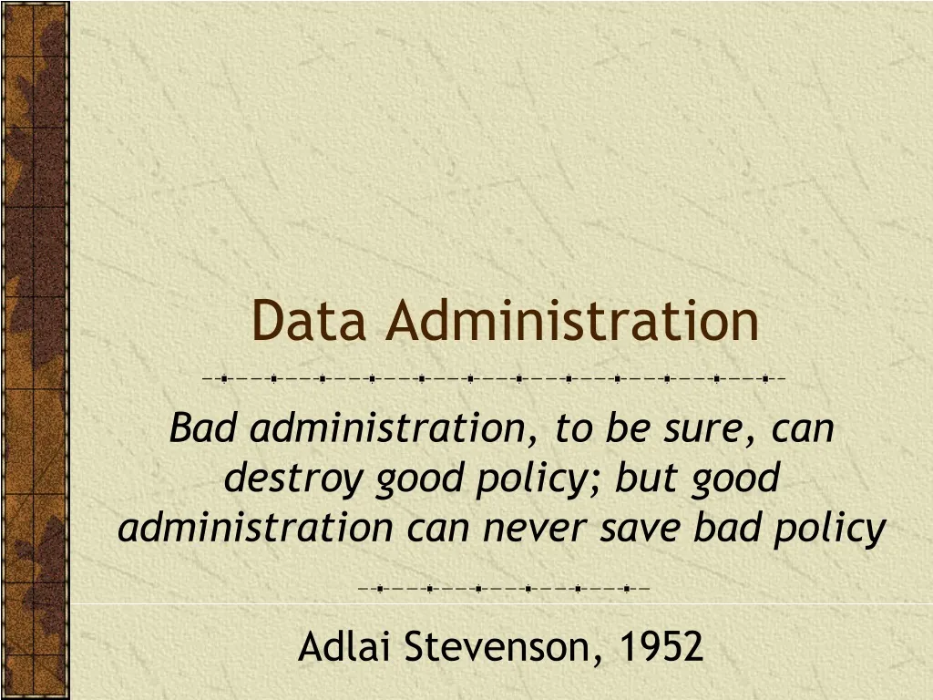 data administration