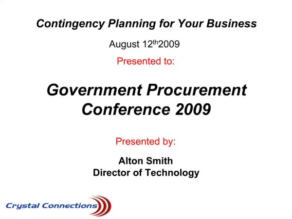 Contingency Planning for Your Business