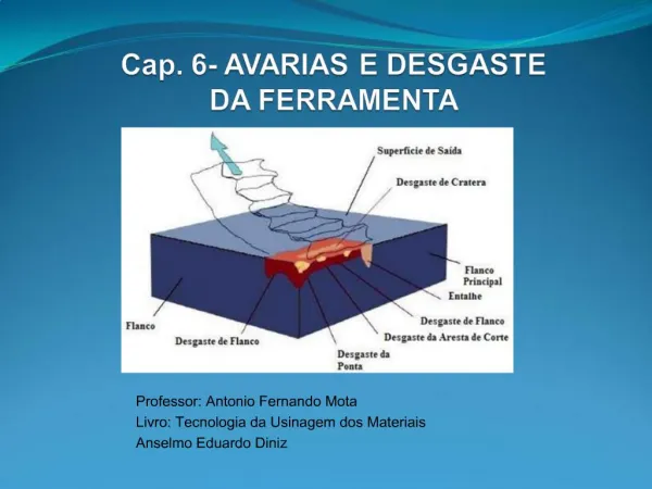 Cap. 6- AVARIAS E DESGASTE DA FERRAMENTA