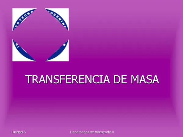 TRANSFERENCIA DE MASA